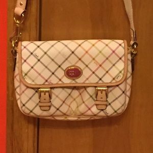 Coach mini tattersall messenger bag